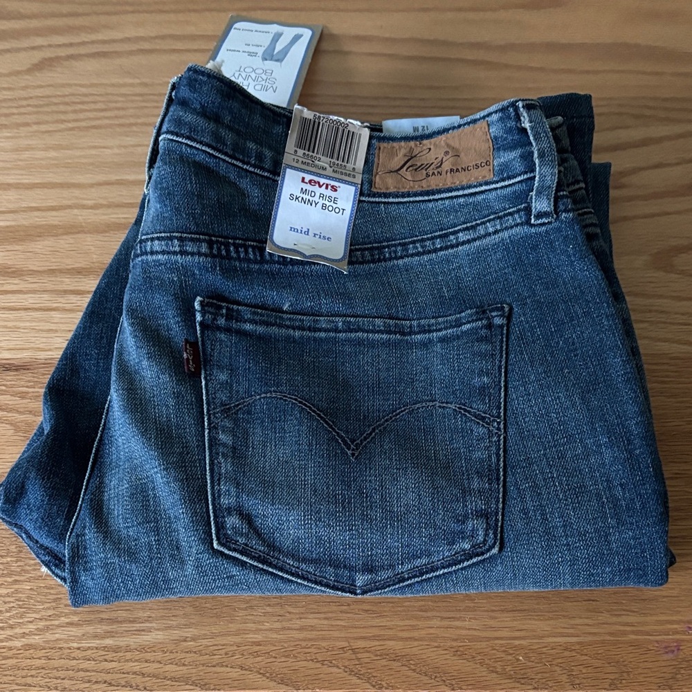 Levi's Dark Blue Skinny Bootcut Jeans size 12